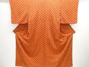 松皮菱に花模様小紋着物